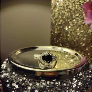 Black stone stainless steel size 8 ring